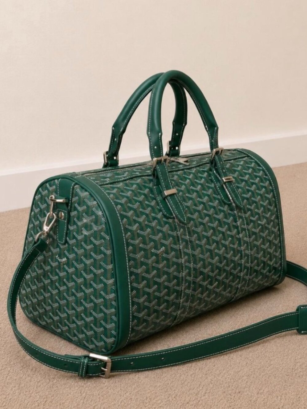 Goyard green duffle